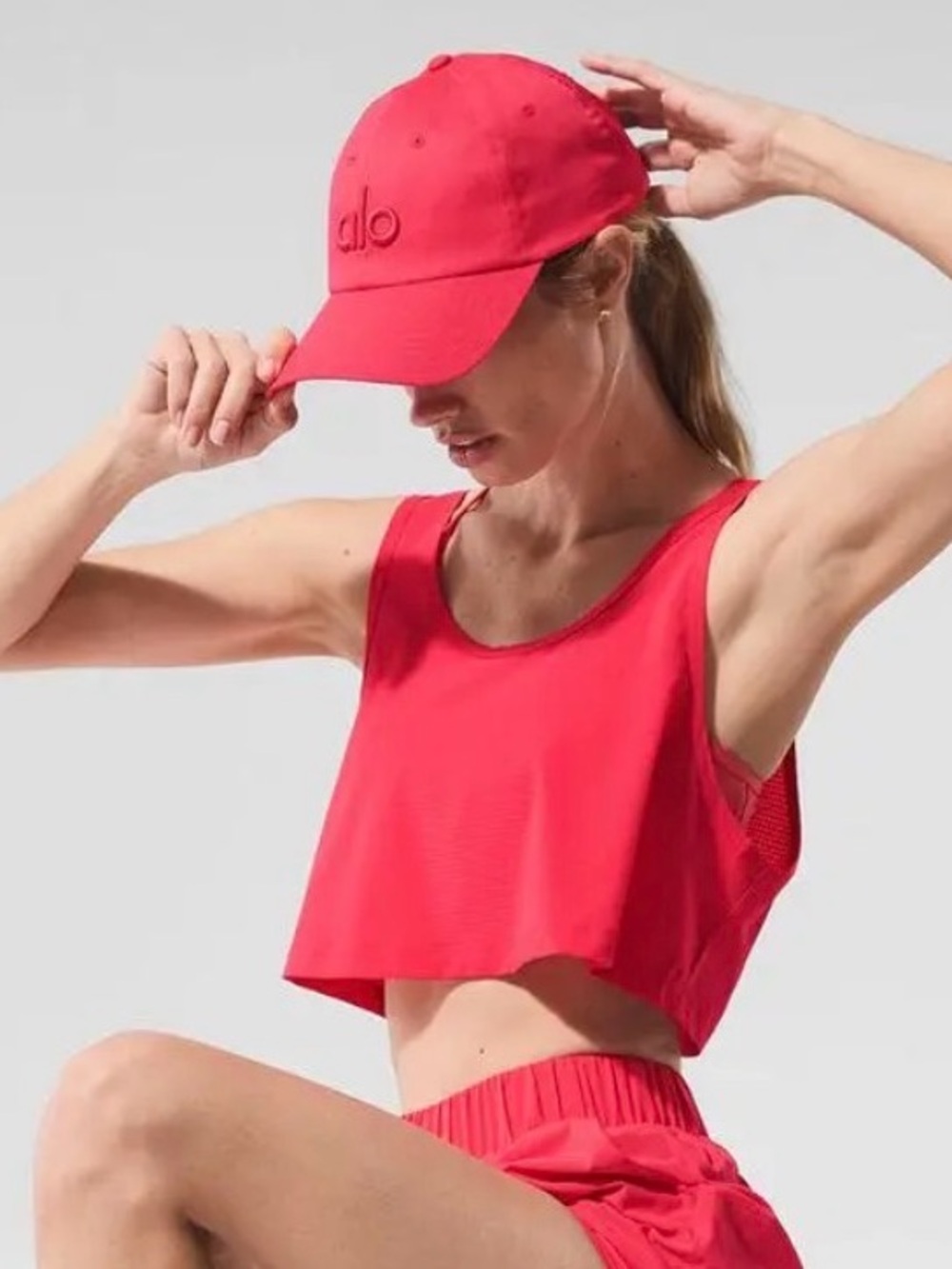 ALO Yoga Candy Red Performance Off Duty Cap